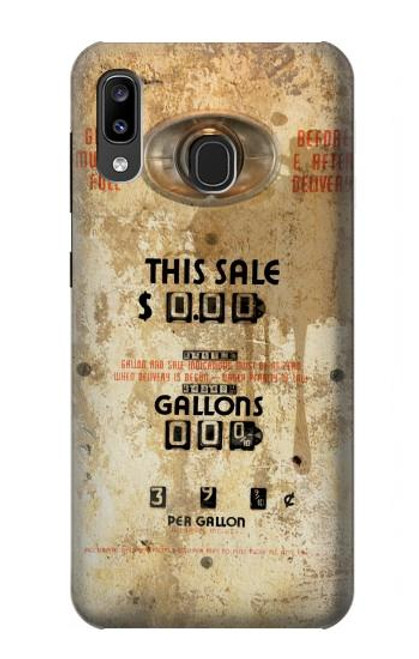 S3954 Vintage Gas Pump Funda Carcasa Case para Samsung Galaxy A20, Galaxy A30