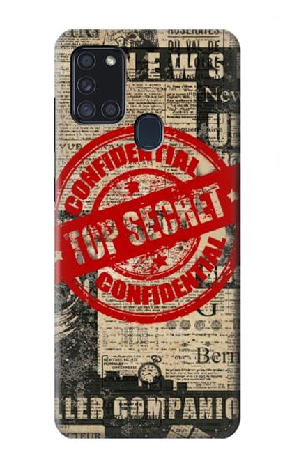 S3937 Text Top Secret Art Vintage Funda Carcasa Case para Samsung Galaxy A21s