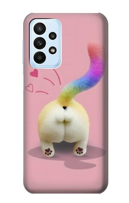 S3923 Cat Bottom Rainbow Tail Funda Carcasa Case para Samsung Galaxy A23