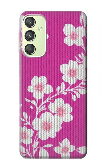 S3924 Cherry Blossom Pink Background Funda Carcasa Case para Samsung Galaxy A24 4G