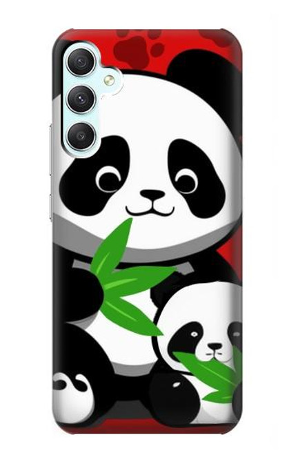 S3929 Cute Panda Eating Bamboo Funda Carcasa Case para Samsung Galaxy A34 5G