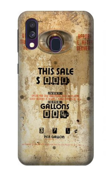 S3954 Vintage Gas Pump Funda Carcasa Case para Samsung Galaxy A40