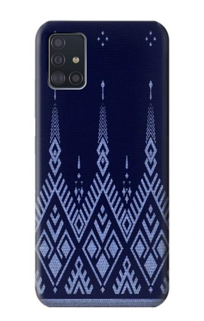 S3950 Textile Thai Blue Pattern Funda Carcasa Case para Samsung Galaxy A51 5G