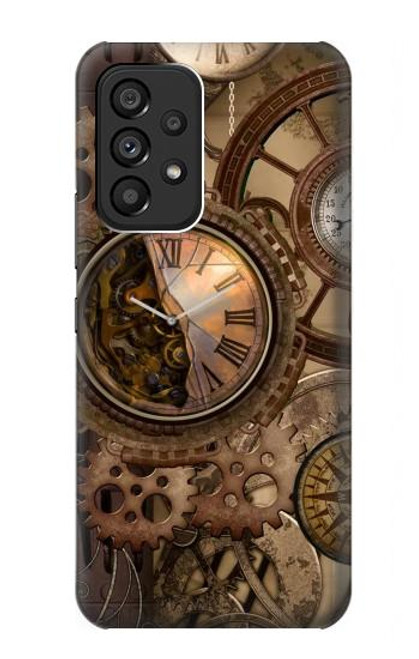 S3927 Compass Clock Gage Steampunk Funda Carcasa Case para Samsung Galaxy A53 5G