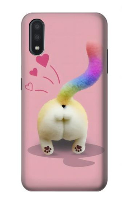 S3923 Cat Bottom Rainbow Tail Funda Carcasa Case para Samsung Galaxy A01