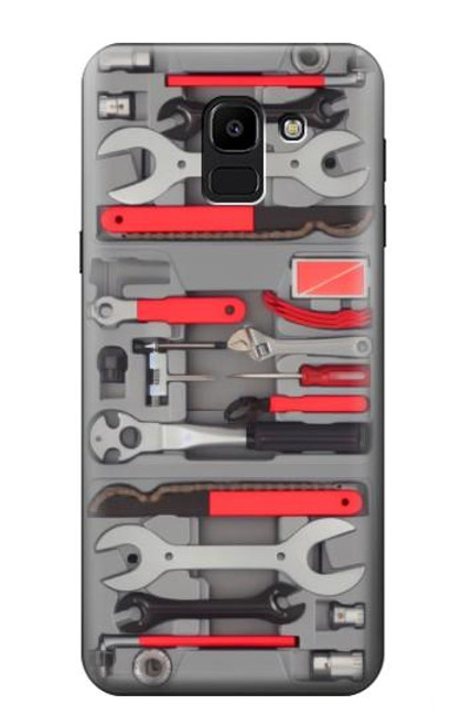 S3921 Bike Repair Tool Graphic Paint Funda Carcasa Case para Samsung Galaxy J6 (2018)