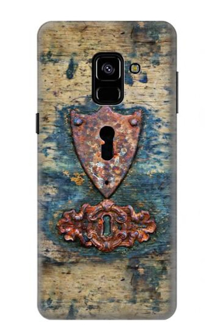 S3955 Vintage Keyhole Weather Door Funda Carcasa Case para Samsung Galaxy A8 (2018)