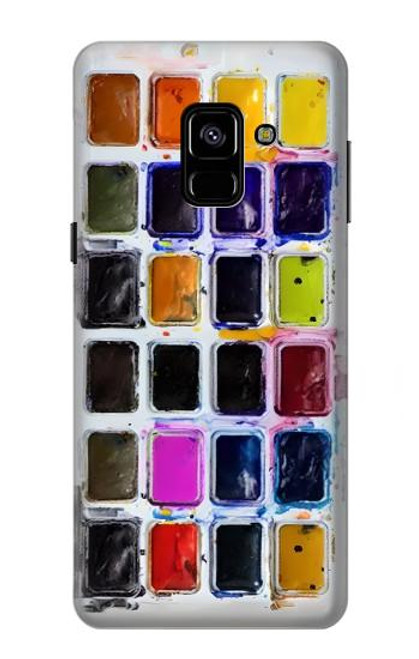 S3956 Watercolor Palette Box Graphic Funda Carcasa Case para Samsung Galaxy A8 (2018)