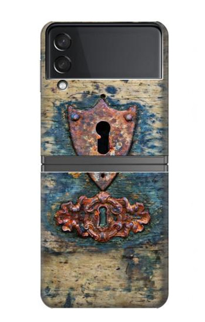 S3955 Vintage Keyhole Weather Door Funda Carcasa Case para Samsung Galaxy Z Flip 4