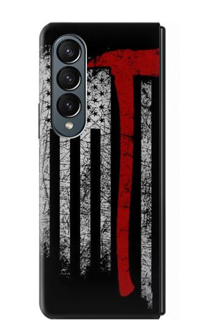 S3958 Firefighter Axe Flag Funda Carcasa Case para Samsung Galaxy Z Fold 4