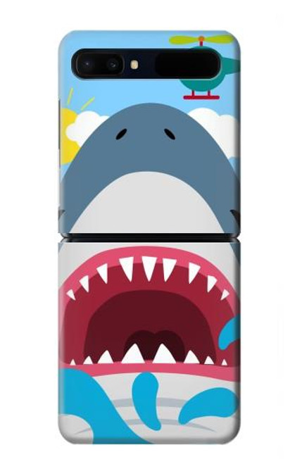 S3947 Shark Helicopter Cartoon Funda Carcasa Case para Samsung Galaxy Z Flip 5G