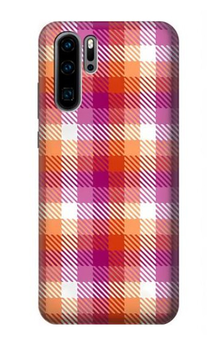 S3941 LGBT Lesbian Pride Flag Plaid Funda Carcasa Case para Huawei P30 Pro