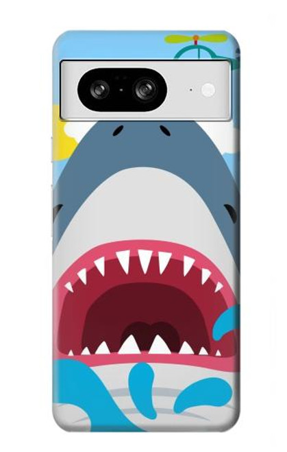 S3947 Shark Helicopter Cartoon Funda Carcasa Case para Google Pixel 8