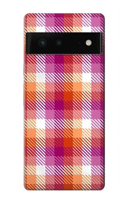 S3941 LGBT Lesbian Pride Flag Plaid Funda Carcasa Case para Google Pixel 6