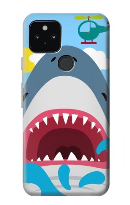 S3947 Shark Helicopter Cartoon Funda Carcasa Case para Google Pixel 5