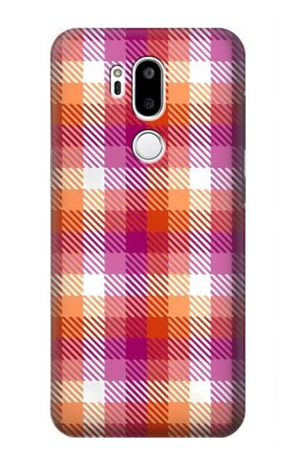 S3941 LGBT Lesbian Pride Flag Plaid Funda Carcasa Case para LG G7 ThinQ