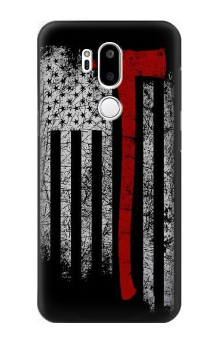 S3958 Firefighter Axe Flag Funda Carcasa Case para LG G7 ThinQ