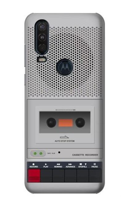 S3953 Vintage Cassette Player Graphic Funda Carcasa Case para Motorola One Action (Moto P40 Power)