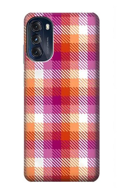 S3941 LGBT Lesbian Pride Flag Plaid Funda Carcasa Case para Motorola Moto G (2022)