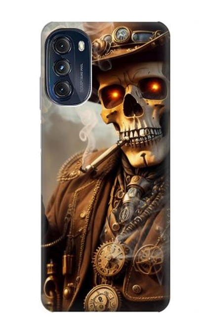 S3949 Steampunk Skull Smoking Funda Carcasa Case para Motorola Moto G (2022)