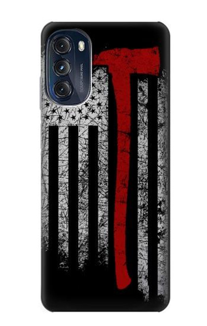 S3958 Firefighter Axe Flag Funda Carcasa Case para Motorola Moto G (2022)