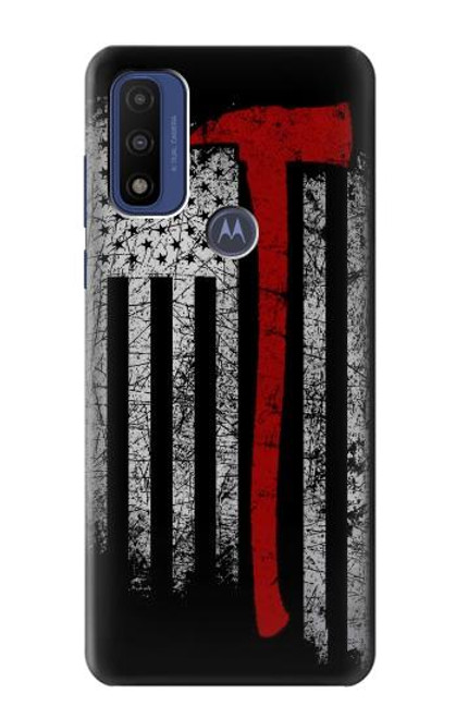 S3958 Firefighter Axe Flag Funda Carcasa Case para Motorola G Pure