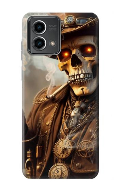 S3949 Steampunk Skull Smoking Funda Carcasa Case para Motorola Moto G Stylus 5G (2023)