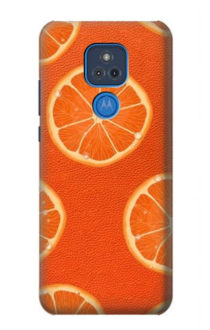 S3946 Seamless Orange Pattern Funda Carcasa Case para Motorola Moto G Play (2021)