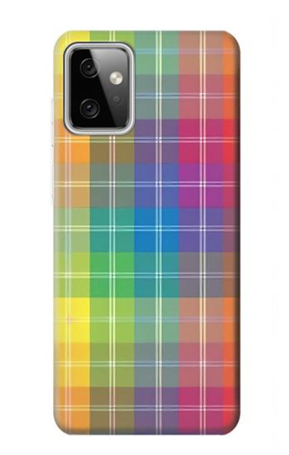 S3942 LGBTQ Rainbow Plaid Tartan Funda Carcasa Case para Motorola Moto G Power (2023) 5G