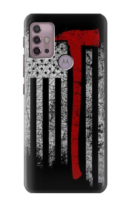 S3958 Firefighter Axe Flag Funda Carcasa Case para Motorola Moto G30, G20, G10