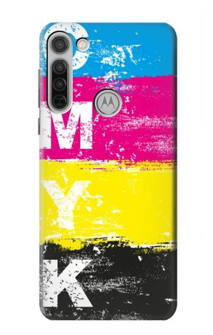 S3930 Cyan Magenta Yellow Key Funda Carcasa Case para Motorola Moto G8