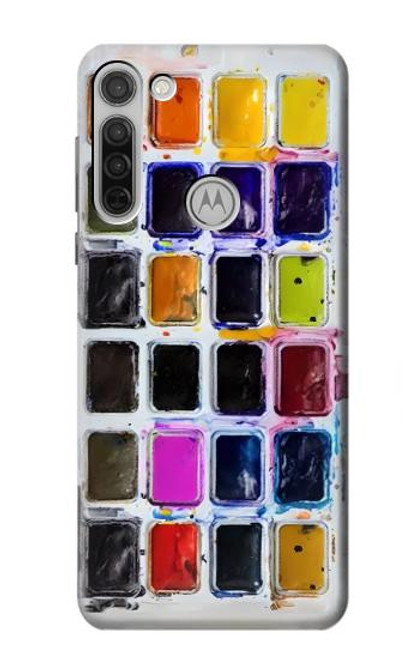 S3956 Watercolor Palette Box Graphic Funda Carcasa Case para Motorola Moto G8