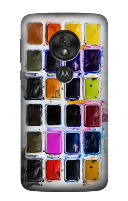 S3956 Watercolor Palette Box Graphic Funda Carcasa Case para Motorola Moto G7 Power