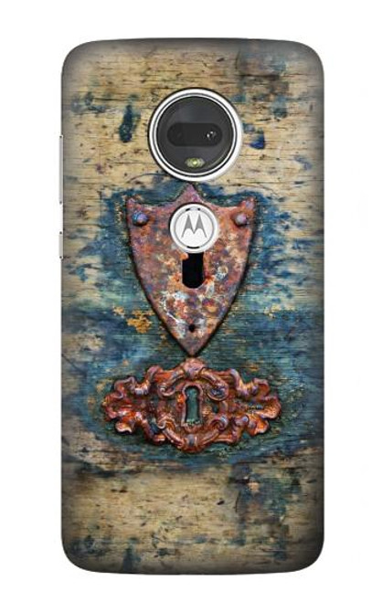 S3955 Vintage Keyhole Weather Door Funda Carcasa Case para Motorola Moto G7, Moto G7 Plus