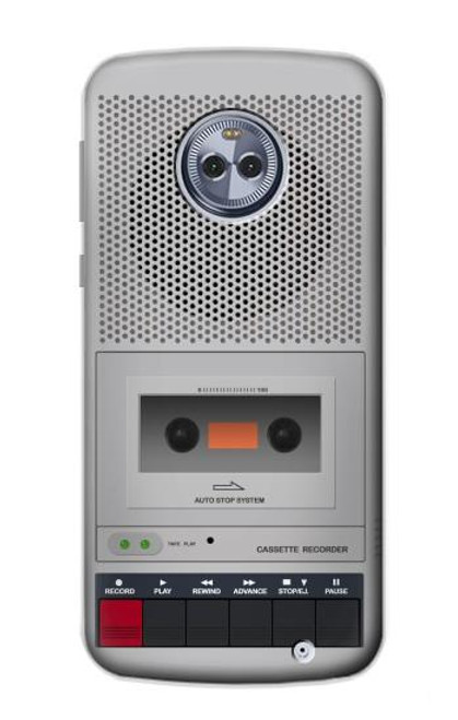 S3953 Vintage Cassette Player Graphic Funda Carcasa Case para Motorola Moto X4