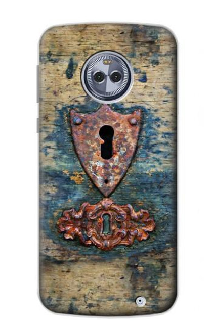 S3955 Vintage Keyhole Weather Door Funda Carcasa Case para Motorola Moto X4