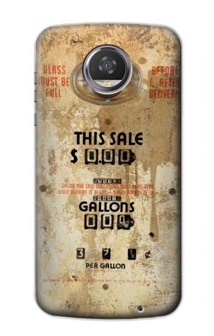 S3954 Vintage Gas Pump Funda Carcasa Case para Motorola Moto Z2 Play, Z2 Force