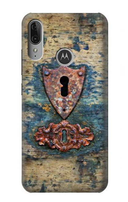 S3955 Vintage Keyhole Weather Door Funda Carcasa Case para Motorola Moto E6 Plus, Moto E6s