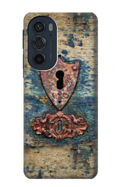 S3955 Vintage Keyhole Weather Door Funda Carcasa Case para Motorola Edge 30 Pro