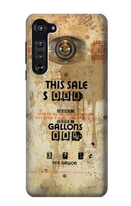 S3954 Vintage Gas Pump Funda Carcasa Case para Motorola Edge