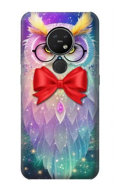 S3934 Fantasy Nerd Owl Funda Carcasa Case para Nokia 7.2