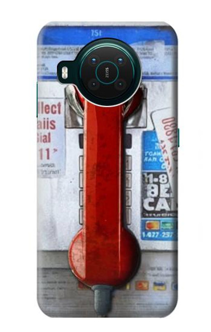 S3925 Collage Vintage Pay Phone Funda Carcasa Case para Nokia X10