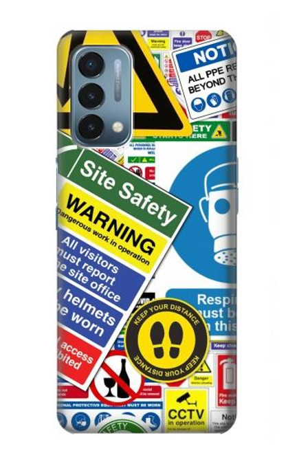 S3960 Safety Signs Sticker Collage Funda Carcasa Case para OnePlus Nord N200 5G