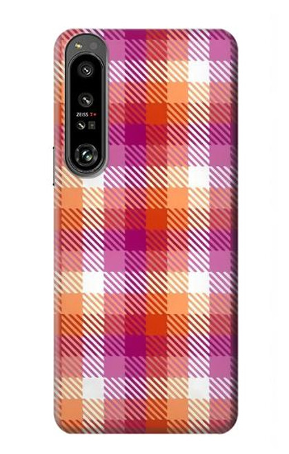 S3941 LGBT Lesbian Pride Flag Plaid Funda Carcasa Case para Sony Xperia 1 IV