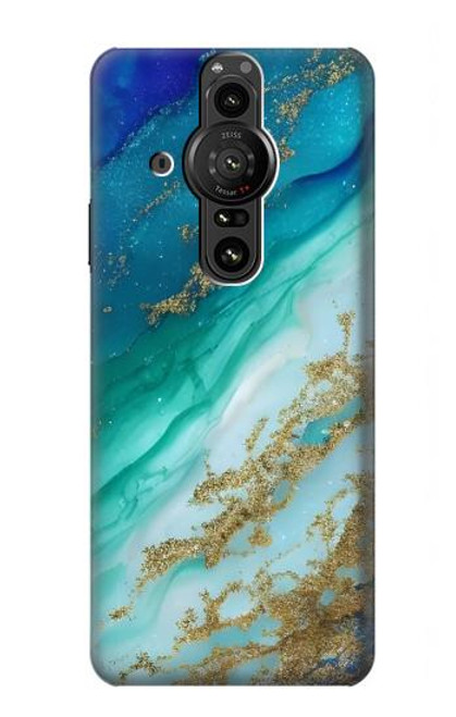 S3920 Abstract Ocean Blue Color Mixed Emerald Funda Carcasa Case para Sony Xperia Pro-I