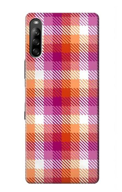 S3941 LGBT Lesbian Pride Flag Plaid Funda Carcasa Case para Sony Xperia L4