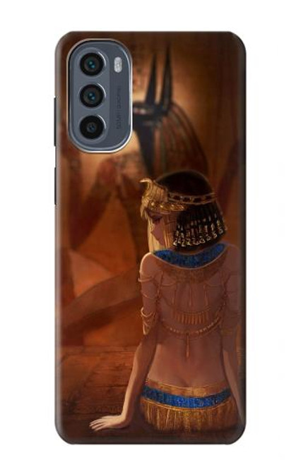 S3919 Egyptian Queen Cleopatra Anubis Funda Carcasa Case para Motorola Moto G62 5G