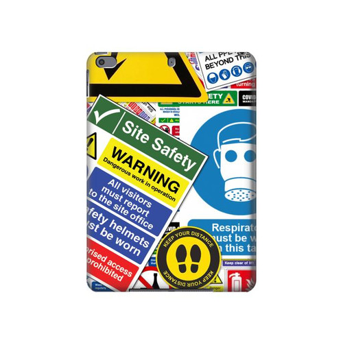 S3960 Safety Signs Sticker Collage Funda Carcasa Case para iPad Pro 10.5, iPad Air (2019, 3rd)