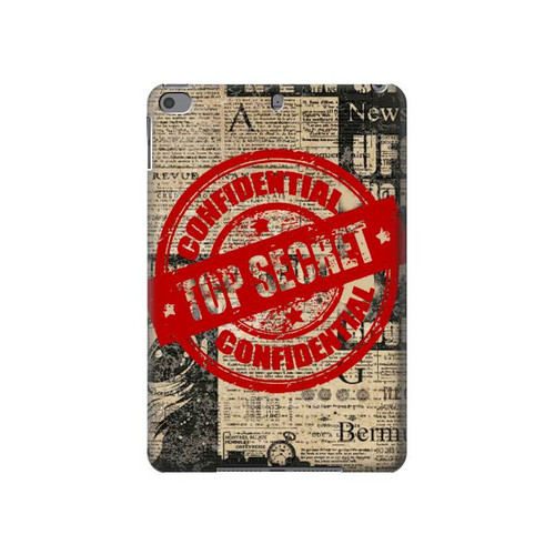 S3937 Text Top Secret Art Vintage Funda Carcasa Case para iPad mini 4, iPad mini 5, iPad mini 5 (2019)