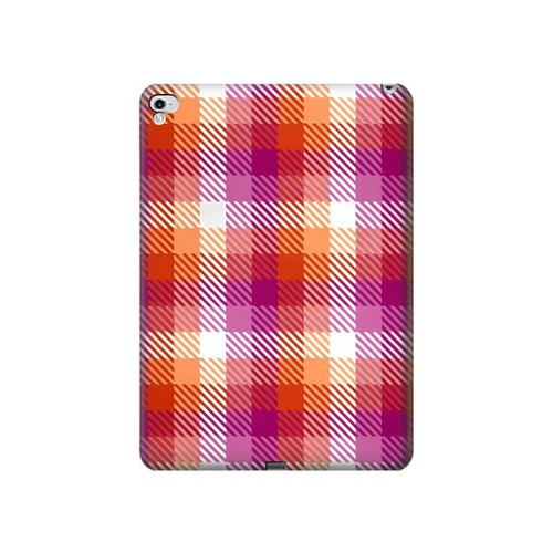 S3941 LGBT Lesbian Pride Flag Plaid Funda Carcasa Case para iPad Pro 12.9 (2015,2017)